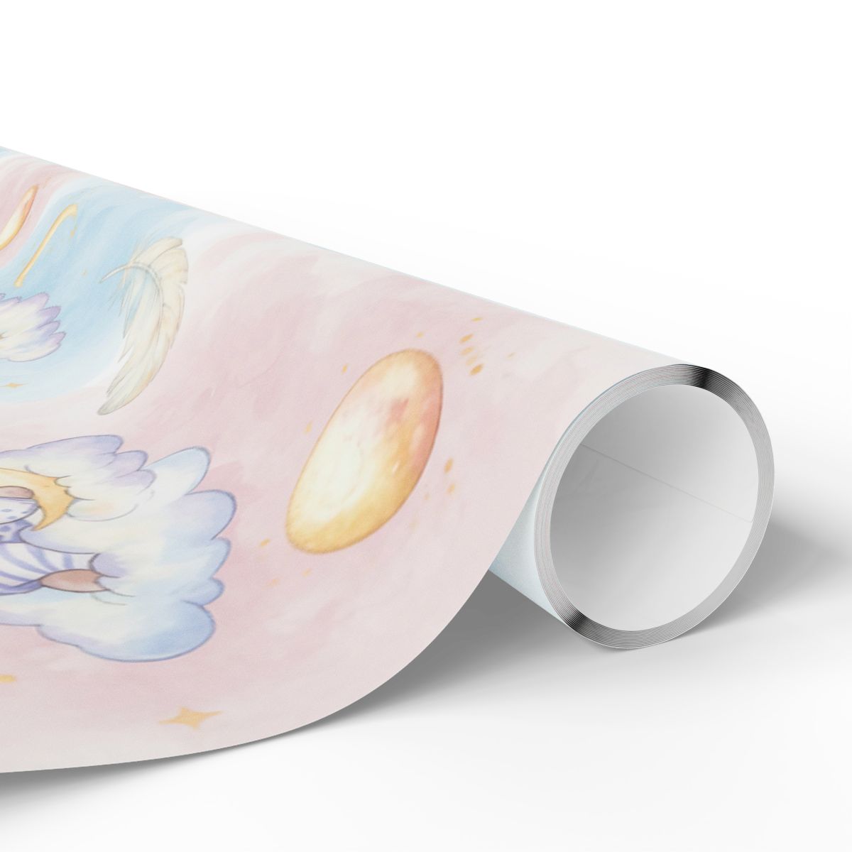 Whimsical Angelic Art Poster with Pastel Colors