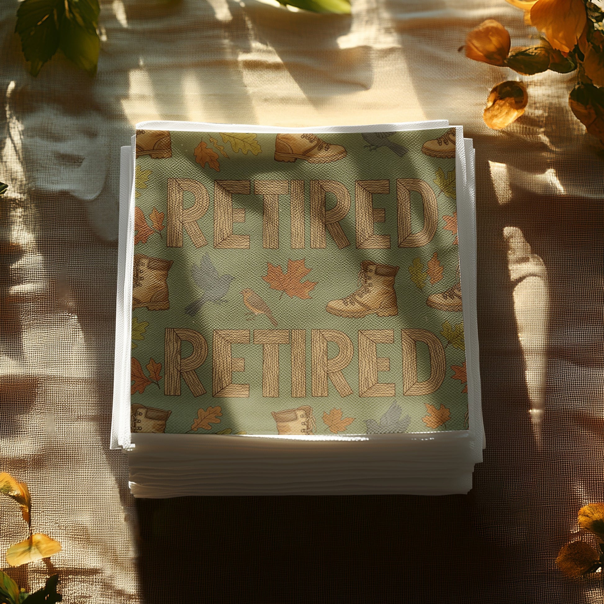 Retired Nature Boots Leaves Themed Home Decor Product