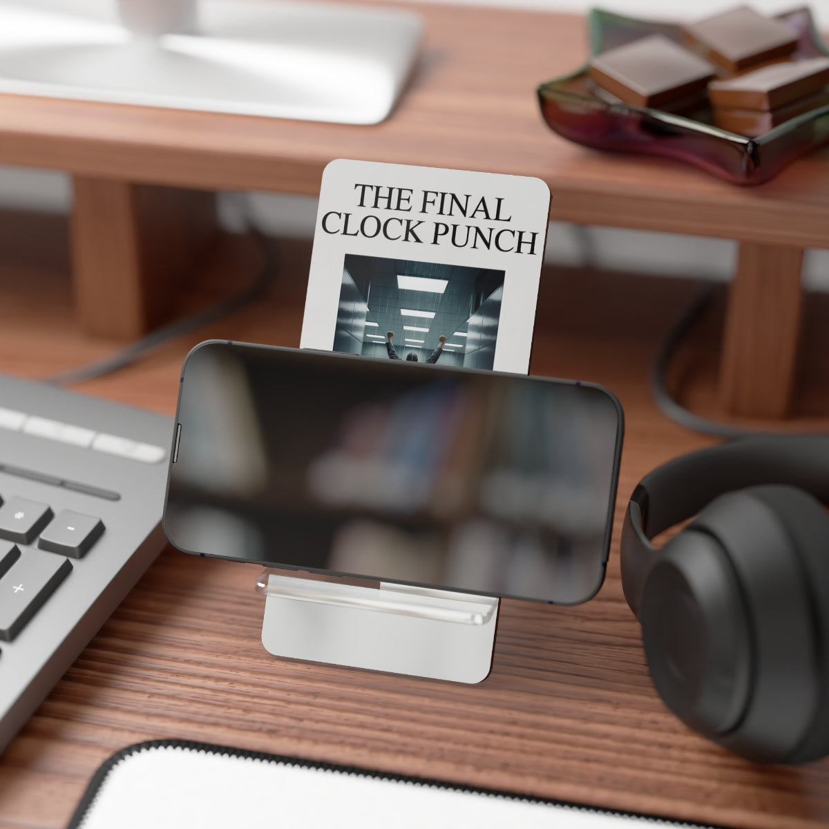 The Final Clock Punch | Some Heroes Just Retire | Personalized Mobile Phone Display Stand - Retiree Gifts Retirement Party