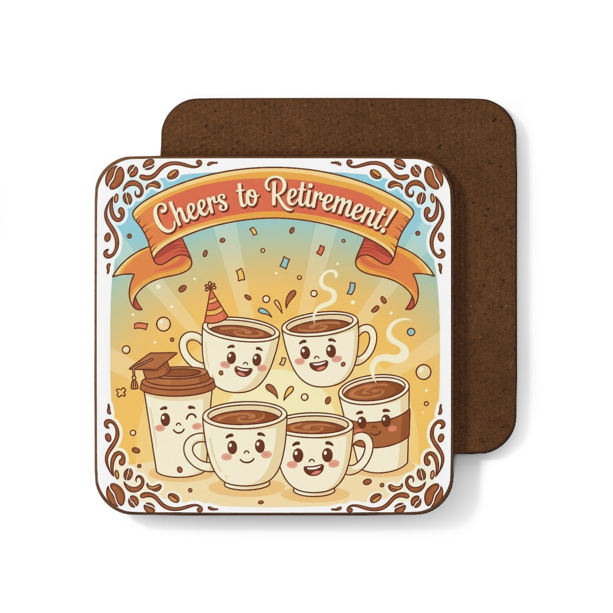 Cheers to Retirement Fun and Festive Drink Coasters