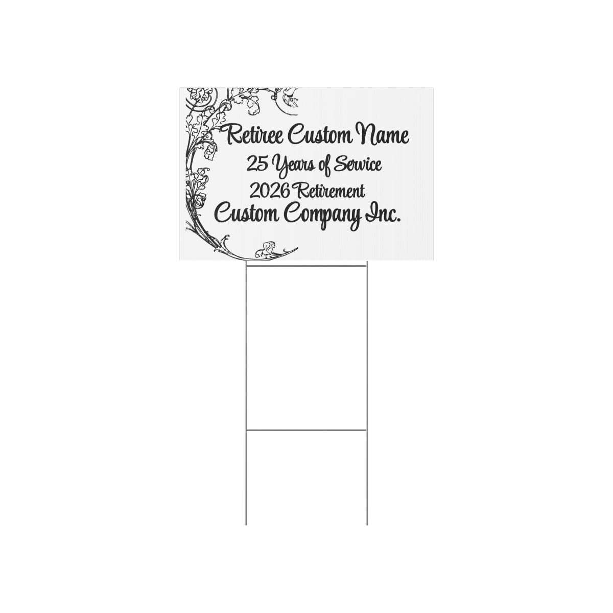 Retiree Custom Yard Sign Retirement Event Display product