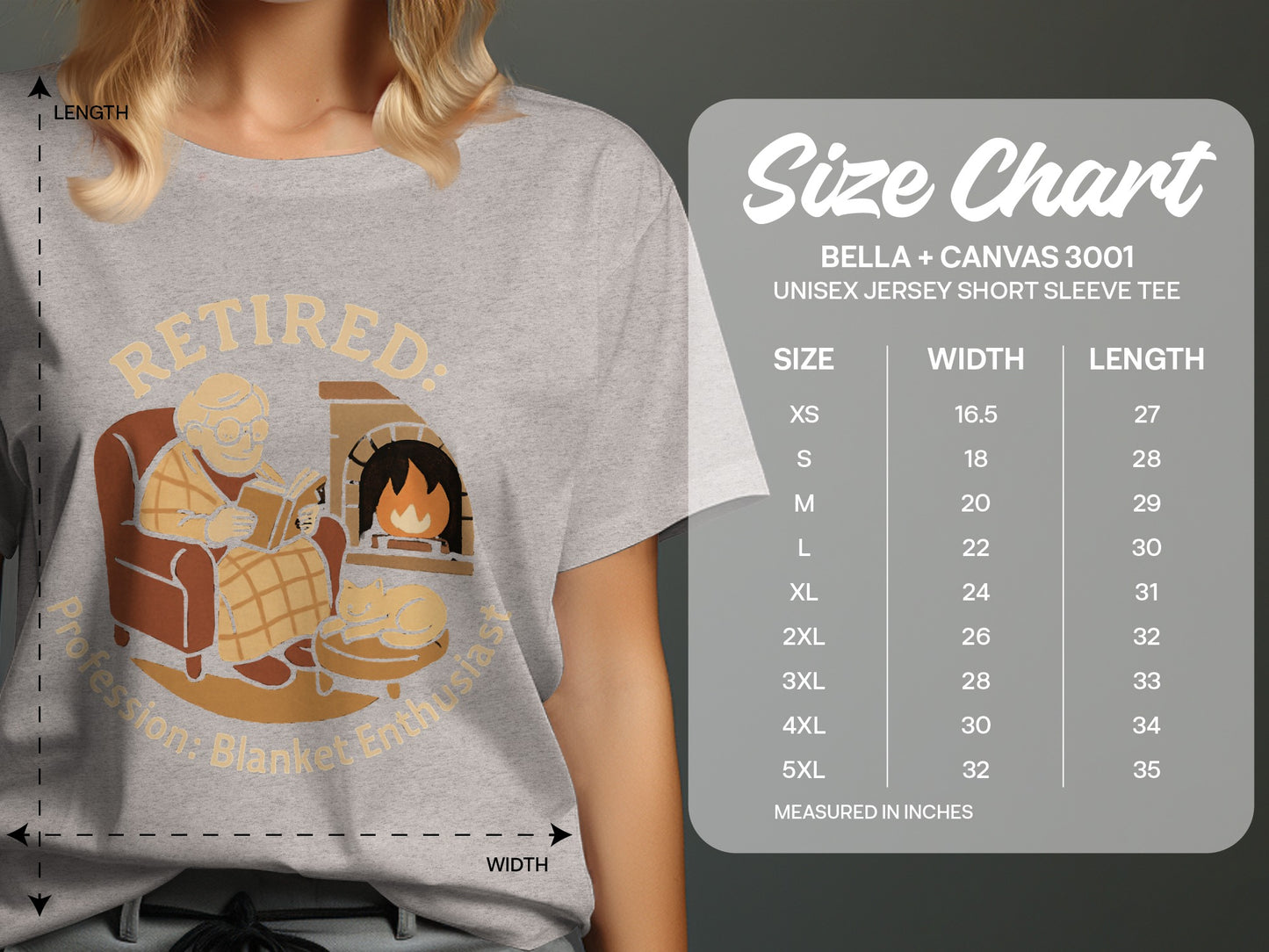 Retired Profession Blanket Enthusiast | Personalized | Perfect Soft Color Bella T-Shirts - Retiree Gifts Retirement Party
