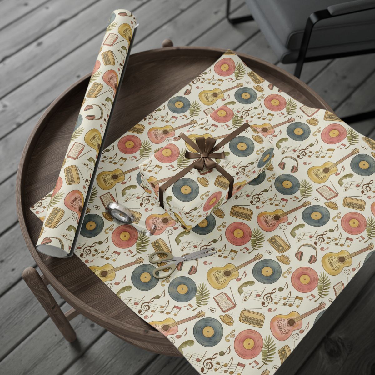 Vintage Music Instruments Print Wrapping Paper Product