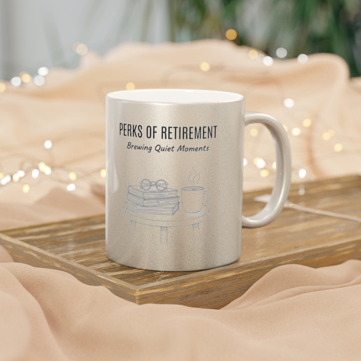 Perks of Retirement Brewing Quiet Moments mug
