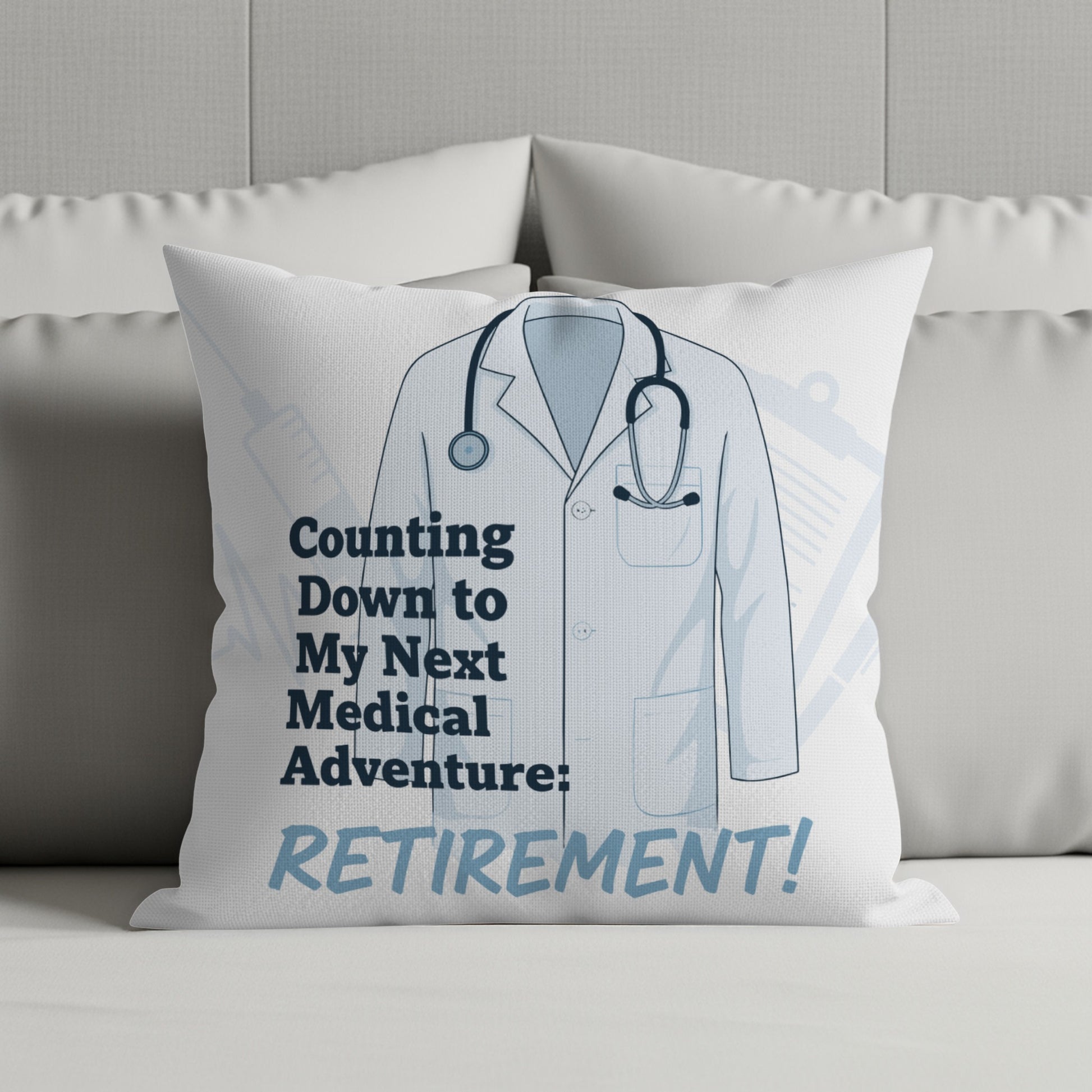 Counting Down to My Next Medical Adventure Retirement | Doctor Gift | Retirement Celebration Gift Pillows & Pillow Cases - Retiree Gifts Retirement Party