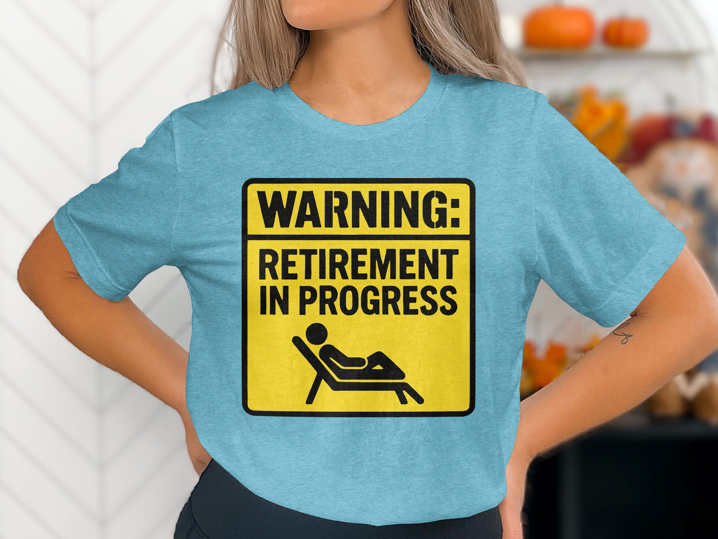 WARNING Retirement in Progress | The Golden Years Await | The Perfect Retirement Gift Soft Color Bella T-Shirts - Retiree Gifts Retirement Party