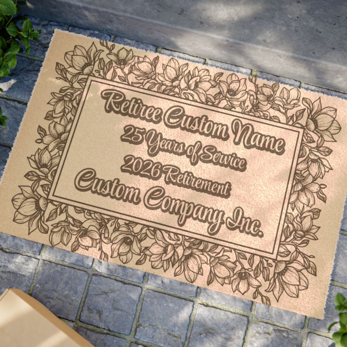 Custom Engraved Retirement Doormat Personalized Gift