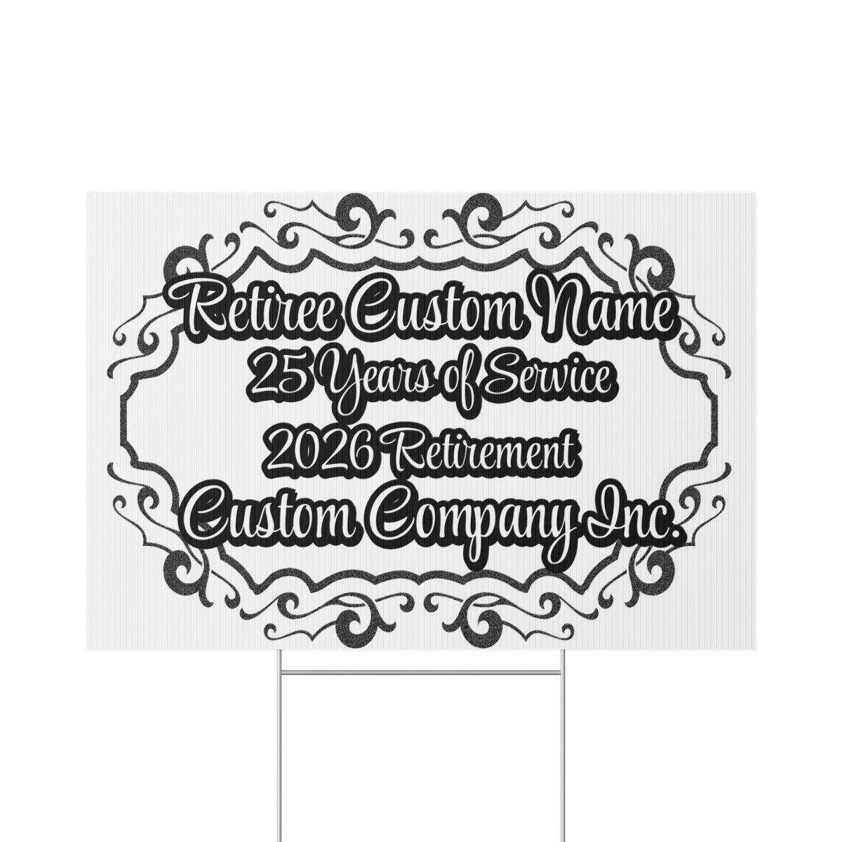 Personalized Retirement Yard Sign Custom Product