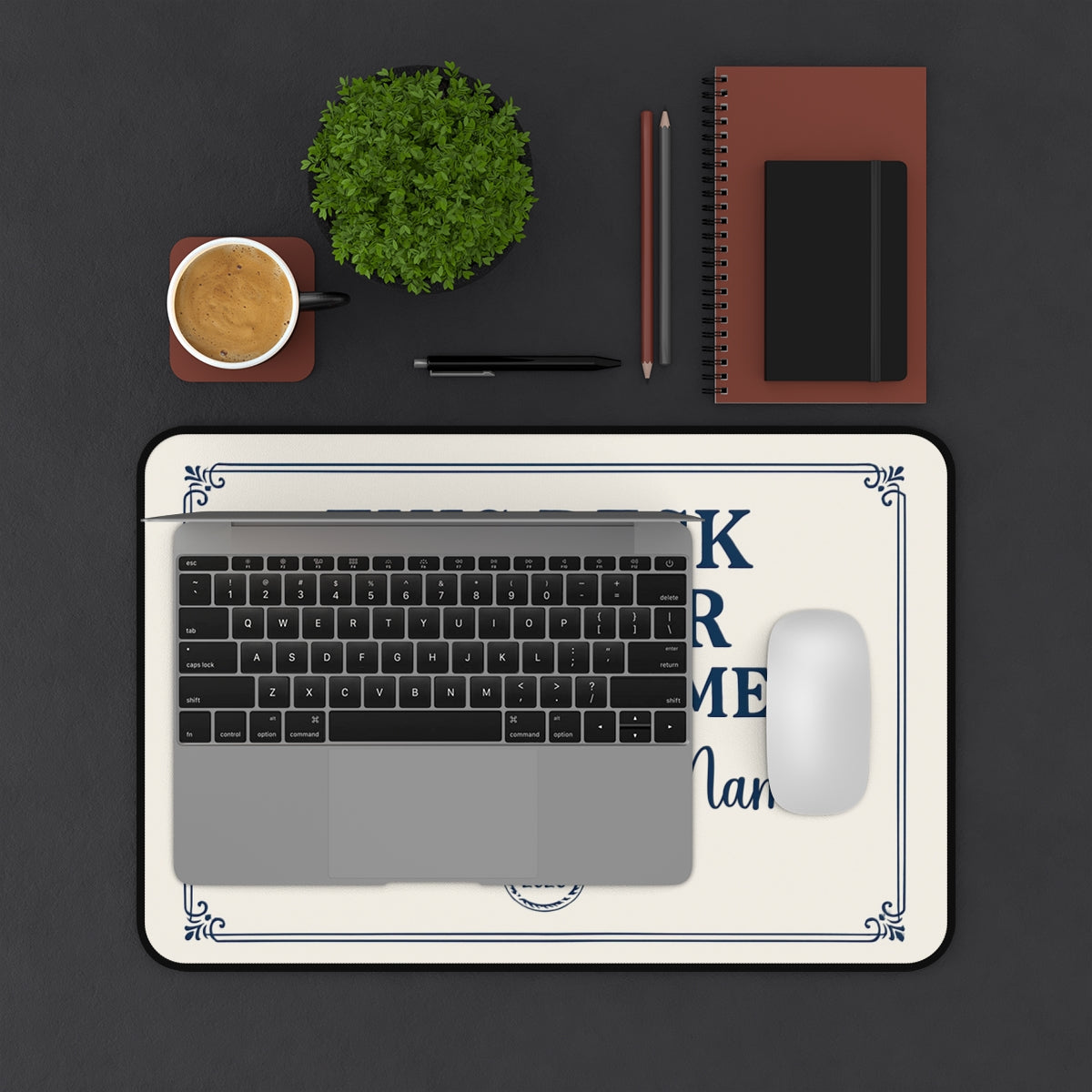 Personalized Retirement Desk Mat / mouse pad – “New Management Retiree Misc Products” - Retiree Gifts Retirement Party