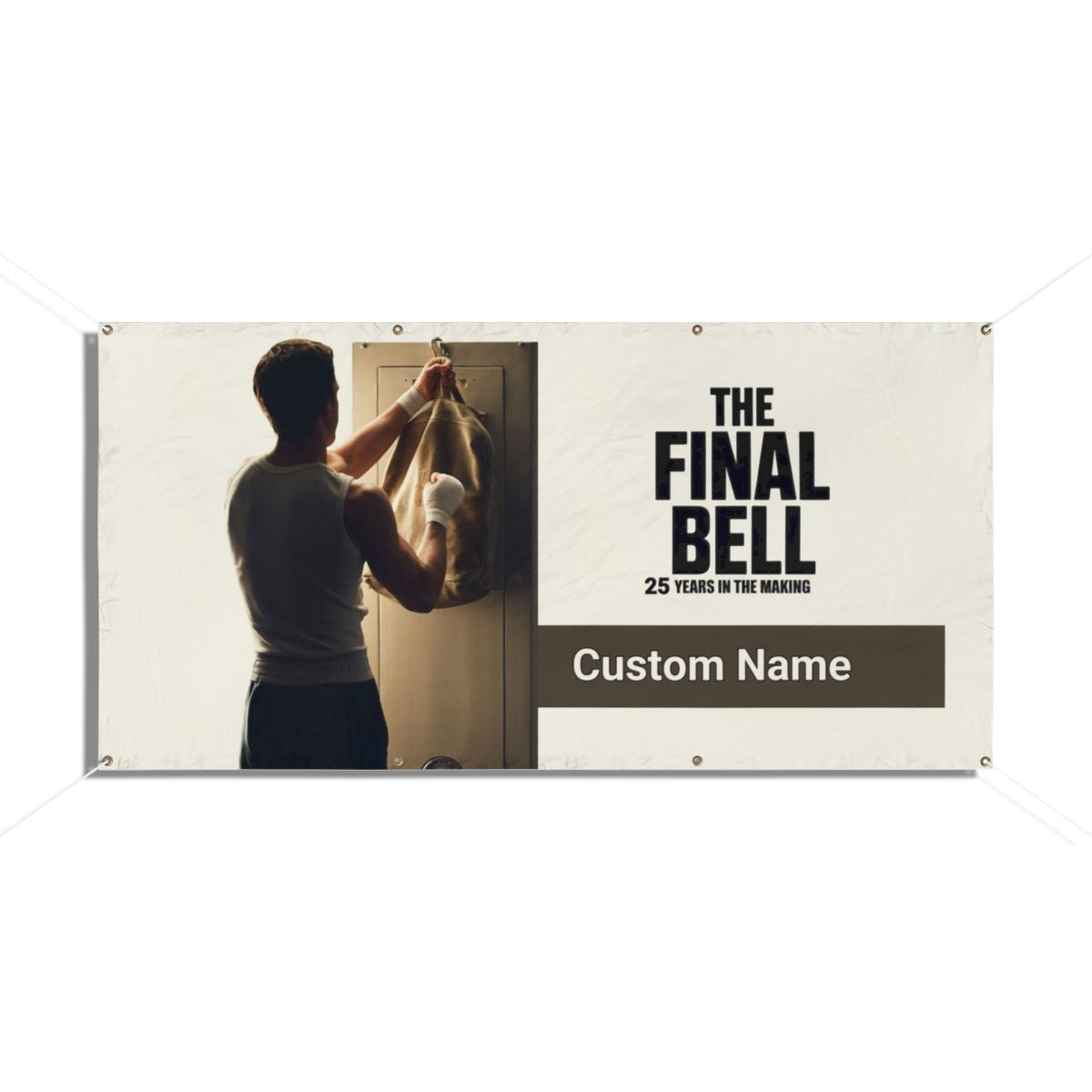 The Final Bell Years In The Making Athletic Boxer Vinyl Banner or Yard Sign - Retiree Gifts Retirement Party