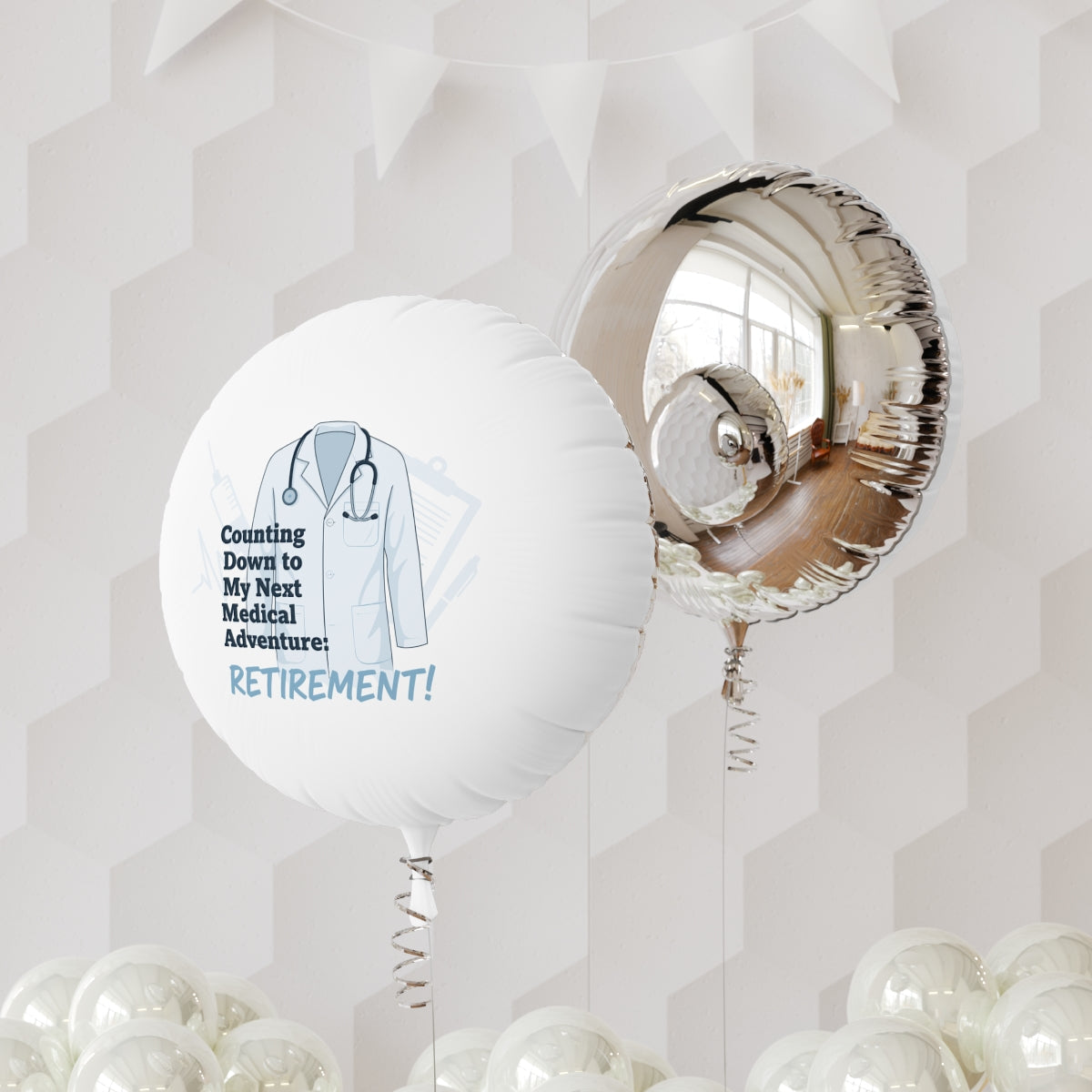 Counting Down to My Next Medical Adventure Retirement | Retirement! | Delightful retirement themed 11in or 22in Mylar Ballon - Retiree Gifts Retirement Party