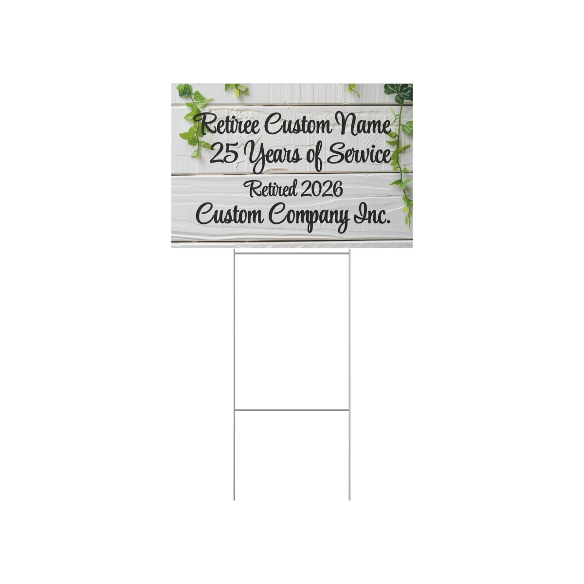 Retiree 25 Years of Service Retired 2026 Yard Sign product