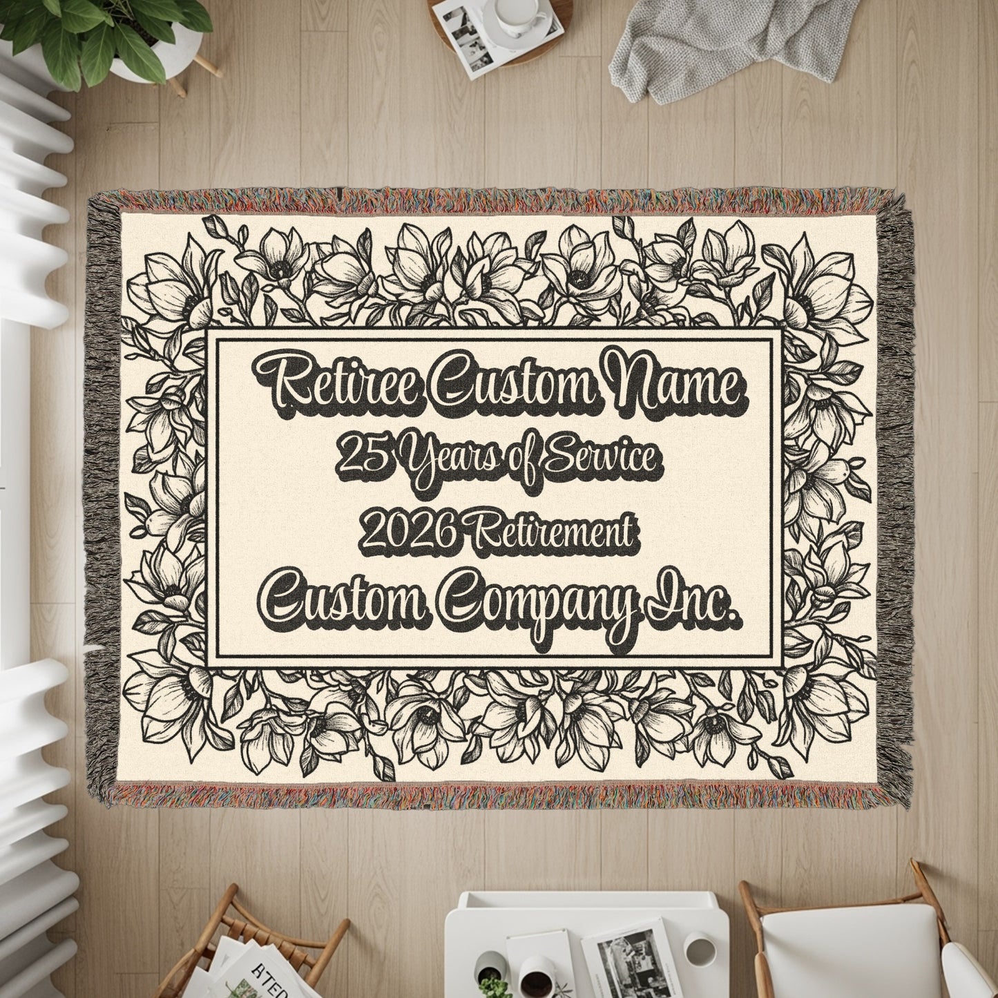 Personalized Retirement Blanket Custom Name Product