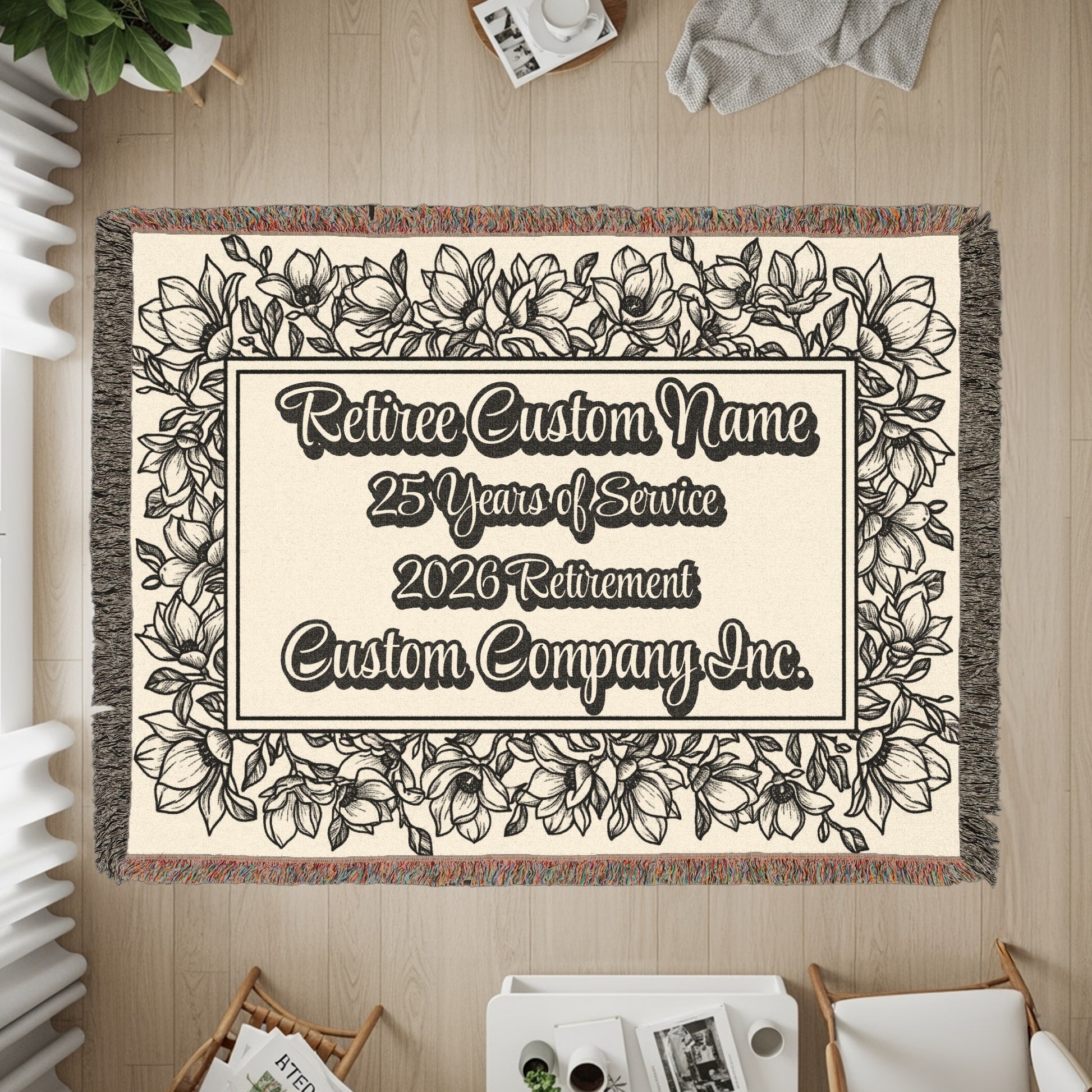 Personalized Retirement Blanket Custom Name Product