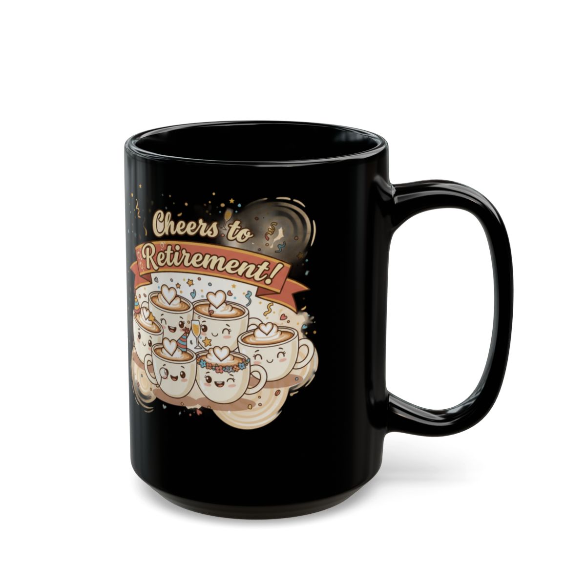 Cheers to Retirement Cute Coffee Mugs Design Mug