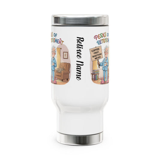 Funny Perks Of Retirement Personalized Tumbler