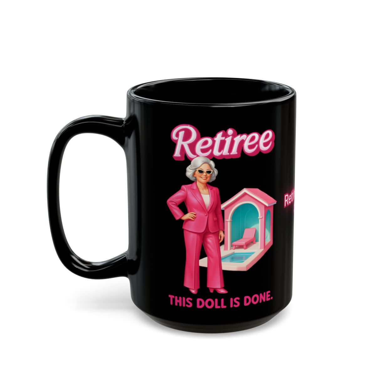 Retiree Doll Design Cafe Latte Mug for Retirement Gift