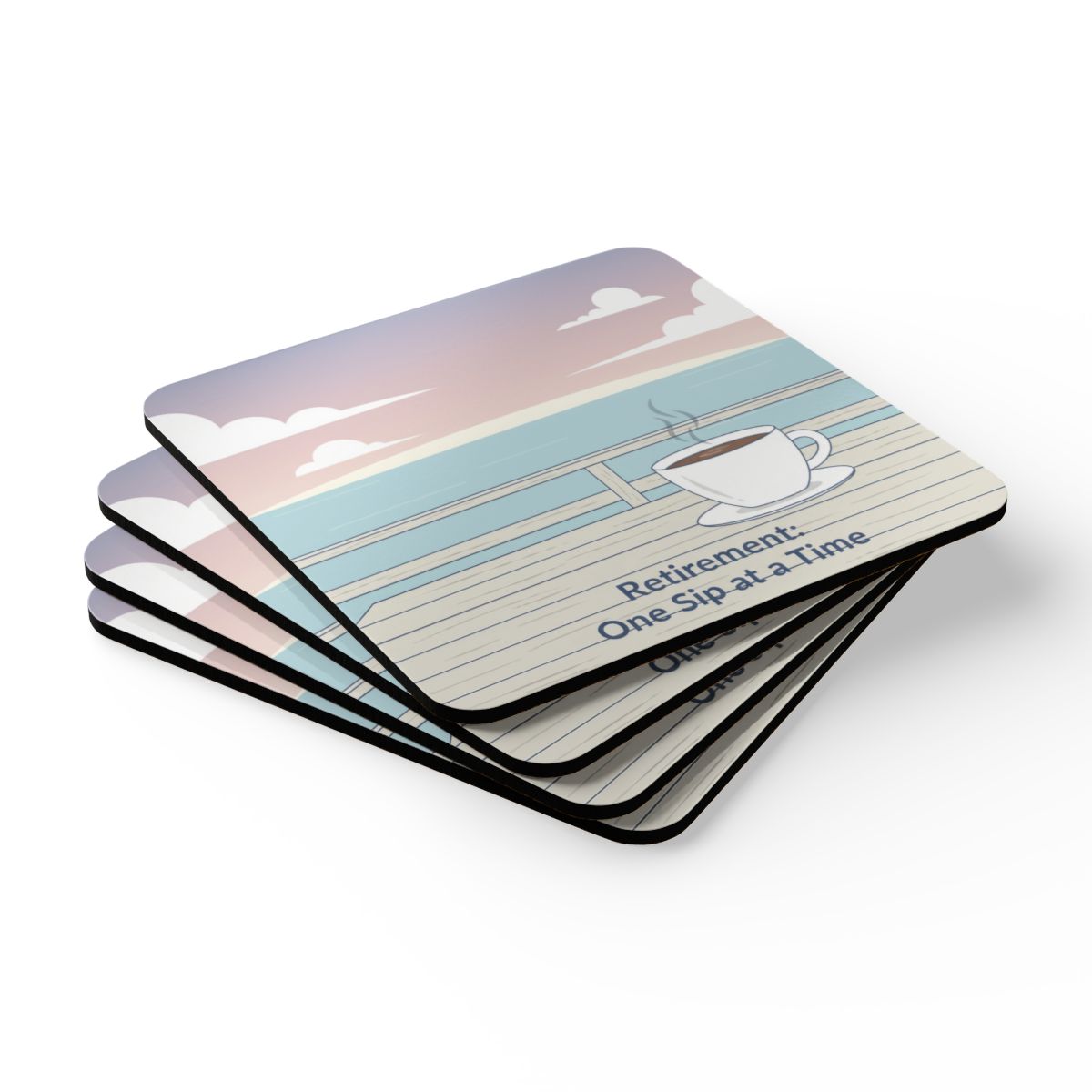 Retirement One Sip at a Time Coaster Set