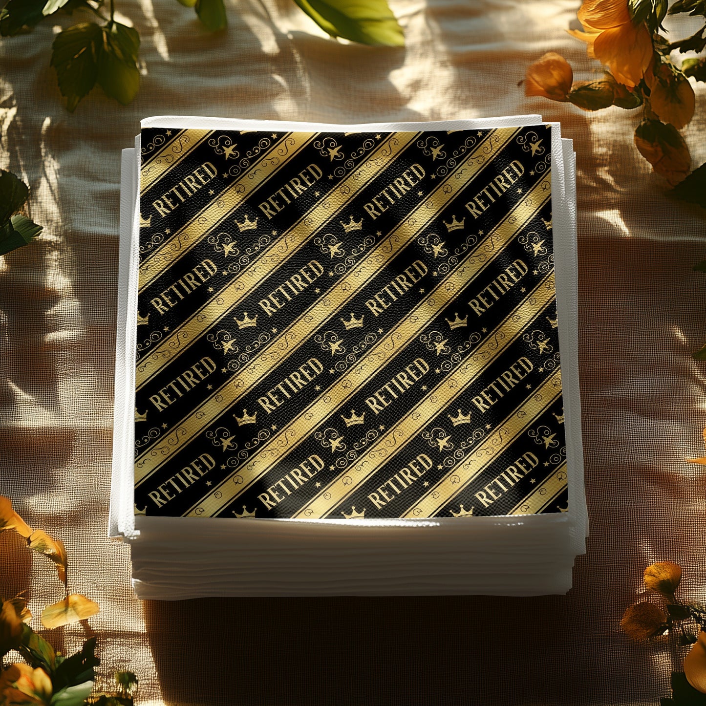 Retired Themed Customizable Wrapping Paper Product