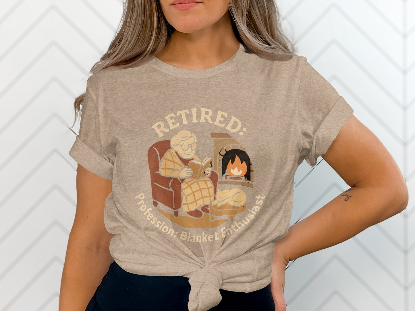 Retired Profession Blanket Enthusiast | Personalized | Perfect Soft Color Bella T-Shirts - Retiree Gifts Retirement Party