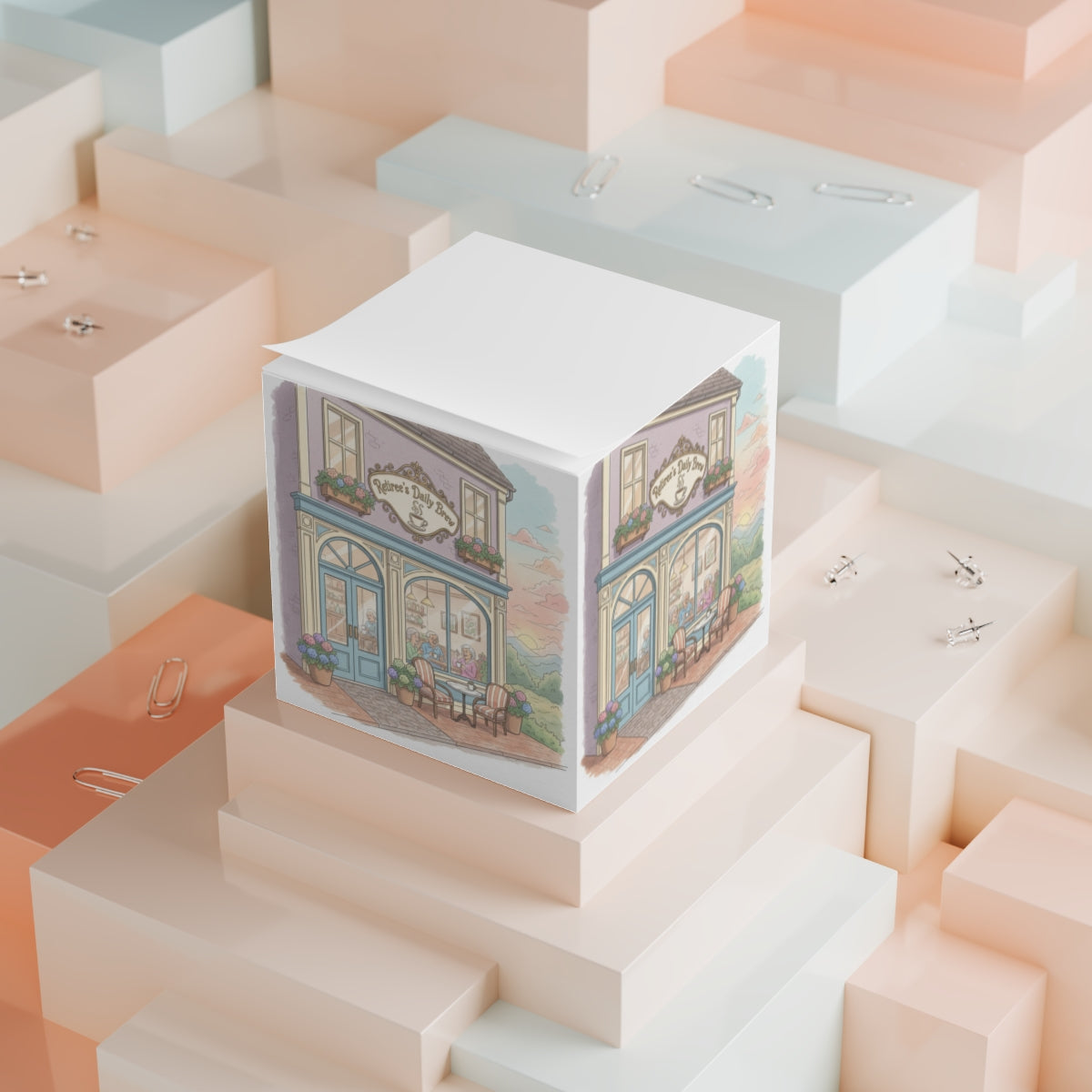 Enchanting Café Facade Decorative Cube product