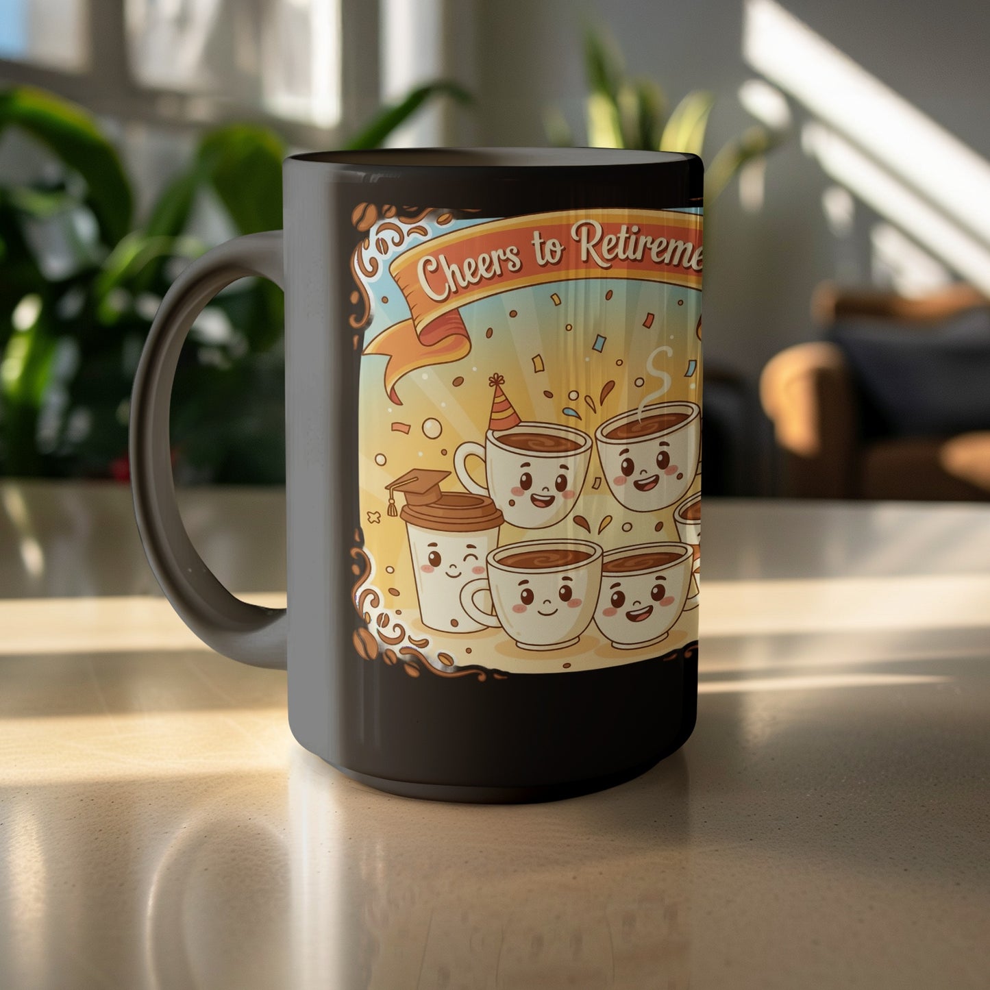 Cheers to Retirement Coffee Mug with Fun Design