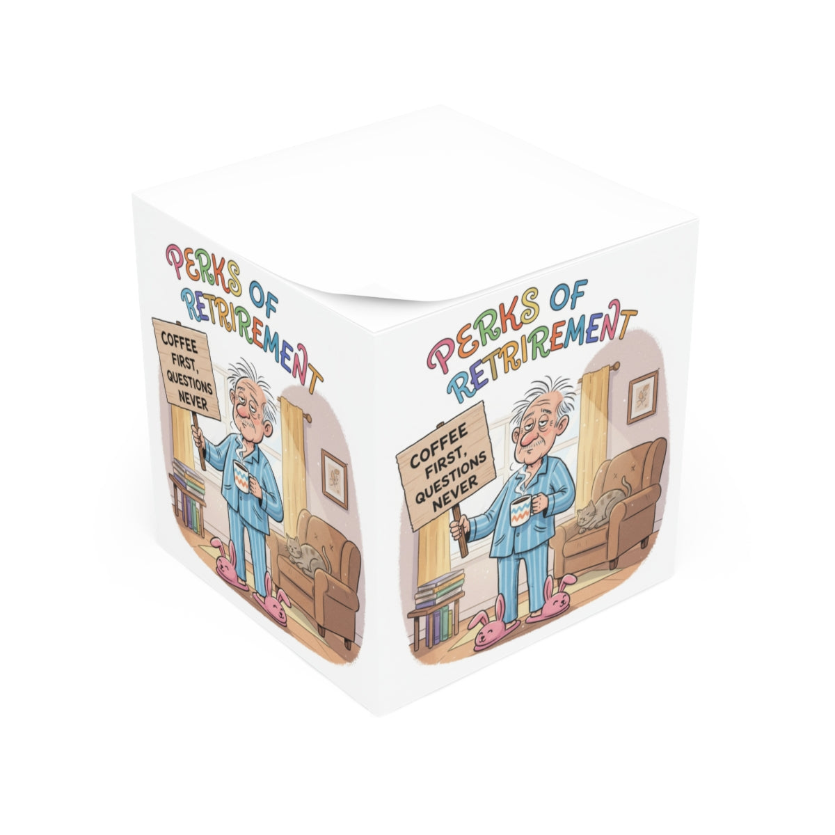 Funny Retirement Coffee Quote Cube Retirement Gift