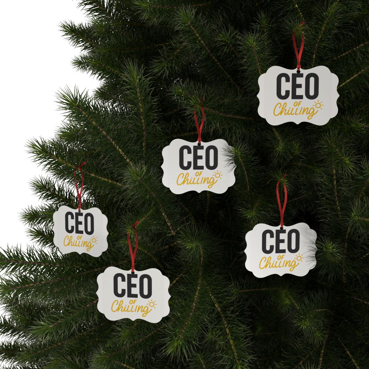 CEO of Chilling | Ideal Gift for Retirees Ornaments | Custom Cut Acrylic Ornament or Aluminum Ornament - Retiree Gifts Retirement Party