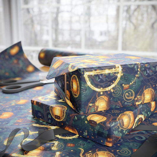 Christmas Themed Luminous Wrapping Paper Rolls