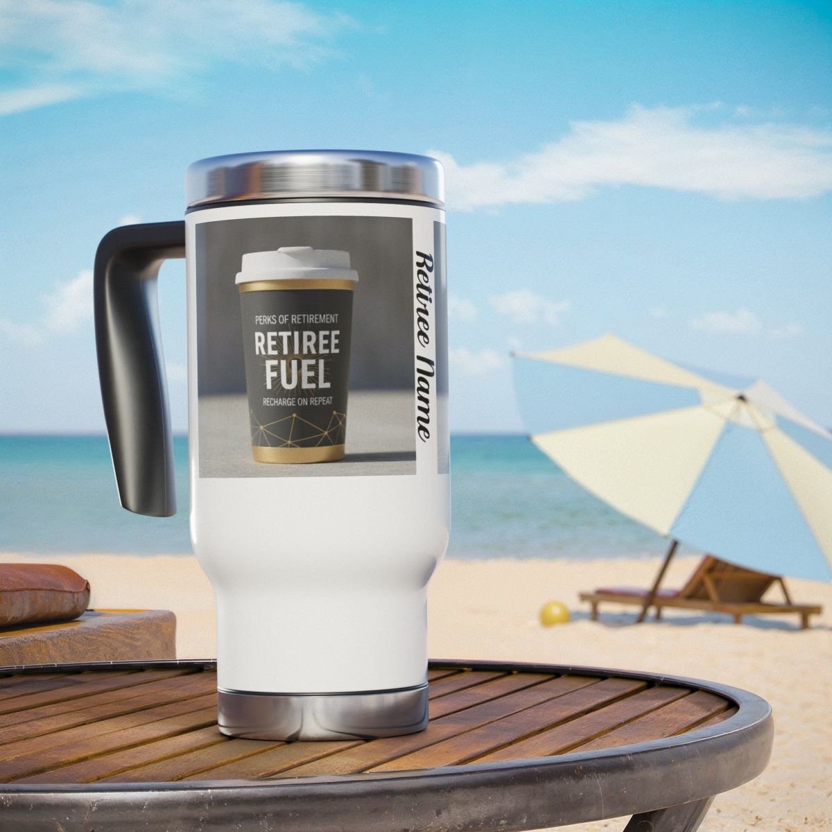 Retiree Fuel Personalized Coffee Mug for Retirement