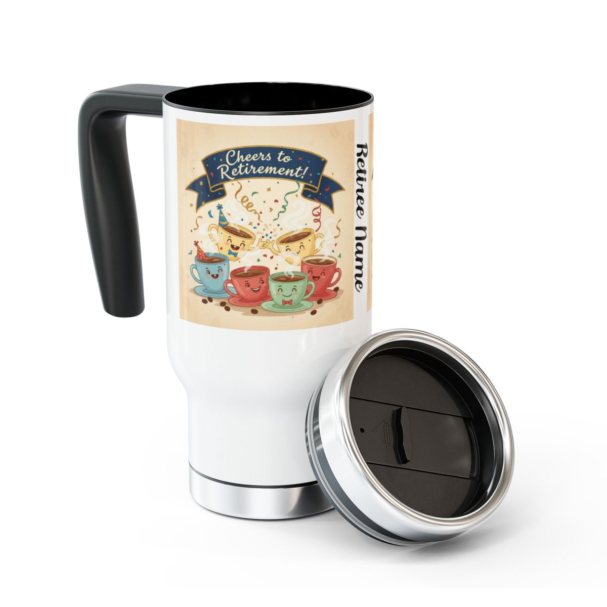 Cheers to Retirement Funny Coffee Mug Travel Cup