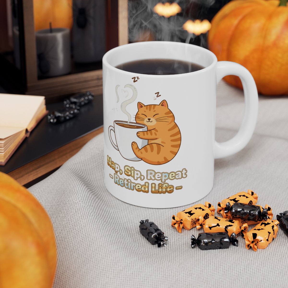 Nap Sip Repeat Retired Life Coffee Mug