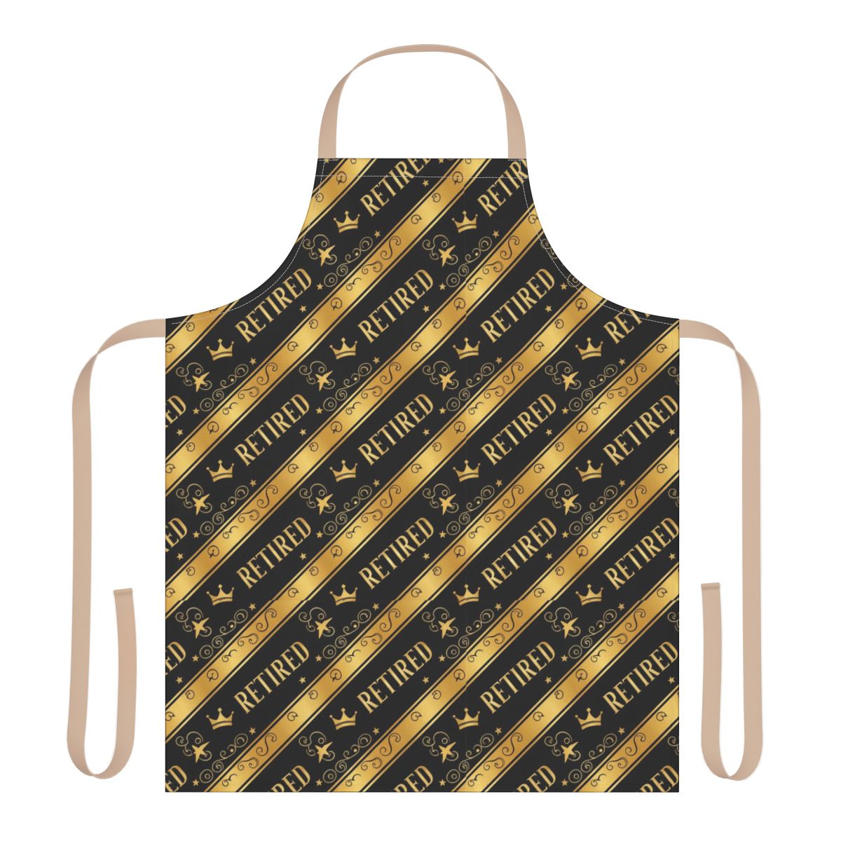 Retired Pattern with Gold Crown and Swirl Apron