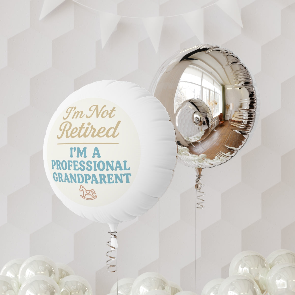 I'm Not Retired I'm Professional Grandparent | Perfect retirement gift | This can be personalized Mylar Ballons 11in or 22in - Retiree Gifts Retirement Party