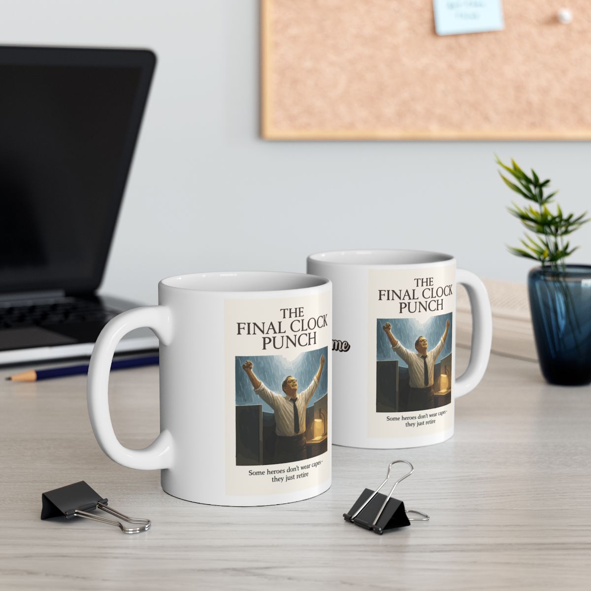 The Final Clock Punch Some heroes don't wear capes | Celebrate retirement with Personalized Microwavable Ceramic Mugs 11oz 15oz 20oz - Retiree Gifts Retirement Party