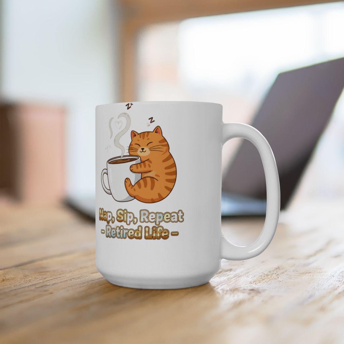 Nap Sip Repeat Retired Life Coffee Mug Product
