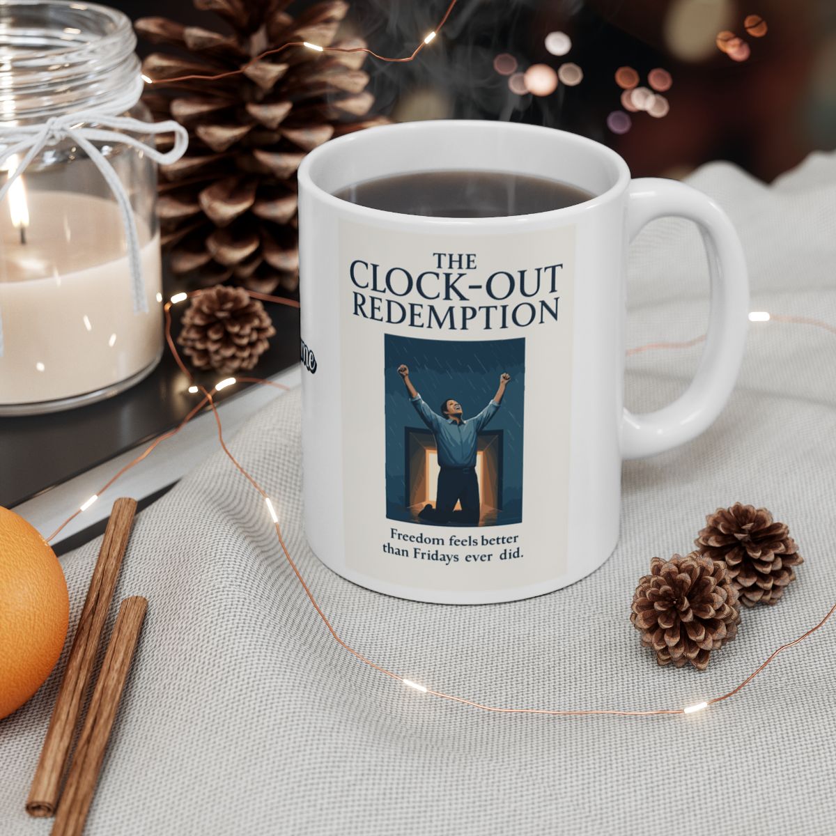THE CLOCK-OUT REDEMPTION Freedom feels better than Fridays ever did | Personalized Microwavable Ceramic Mugs 11oz 15oz 20oz - Retiree Gifts Retirement Party