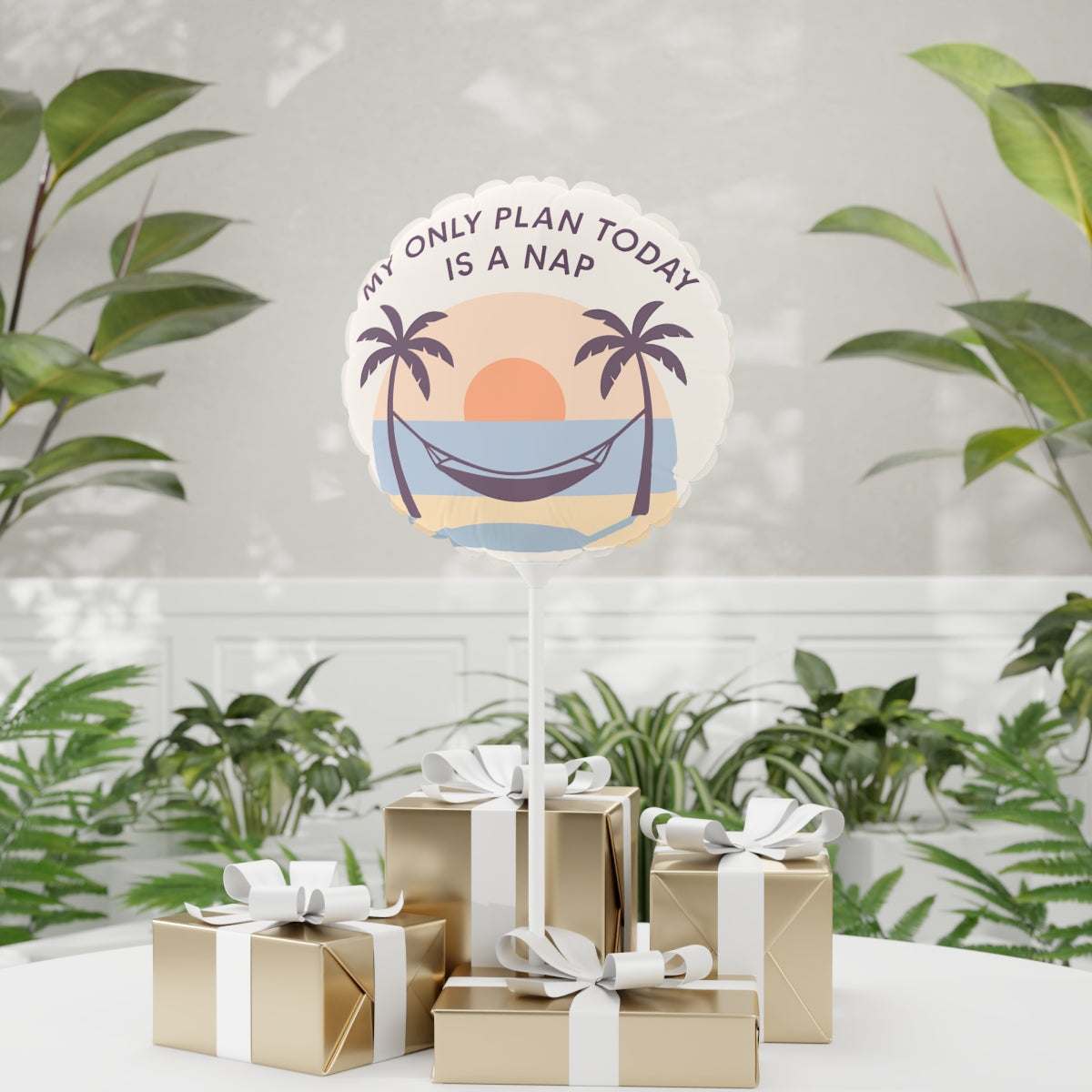 My Only Plan Today is a Nap | Relaxation Vibes | Personalized Retirement Mylar Ballons 11in or 22in - Retiree Gifts Retirement Party