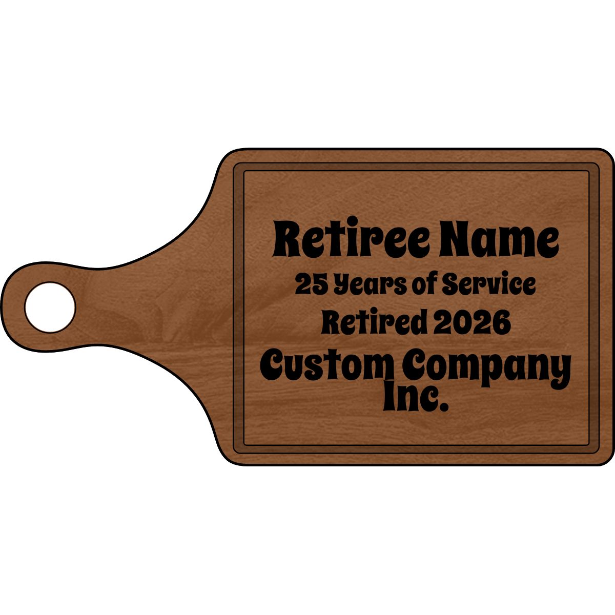 Retiree Name 25 Years of Service Custom Company product