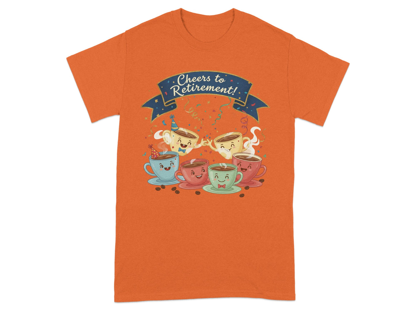 Cheers to Retirement Fun Coffee Theme T-shirt