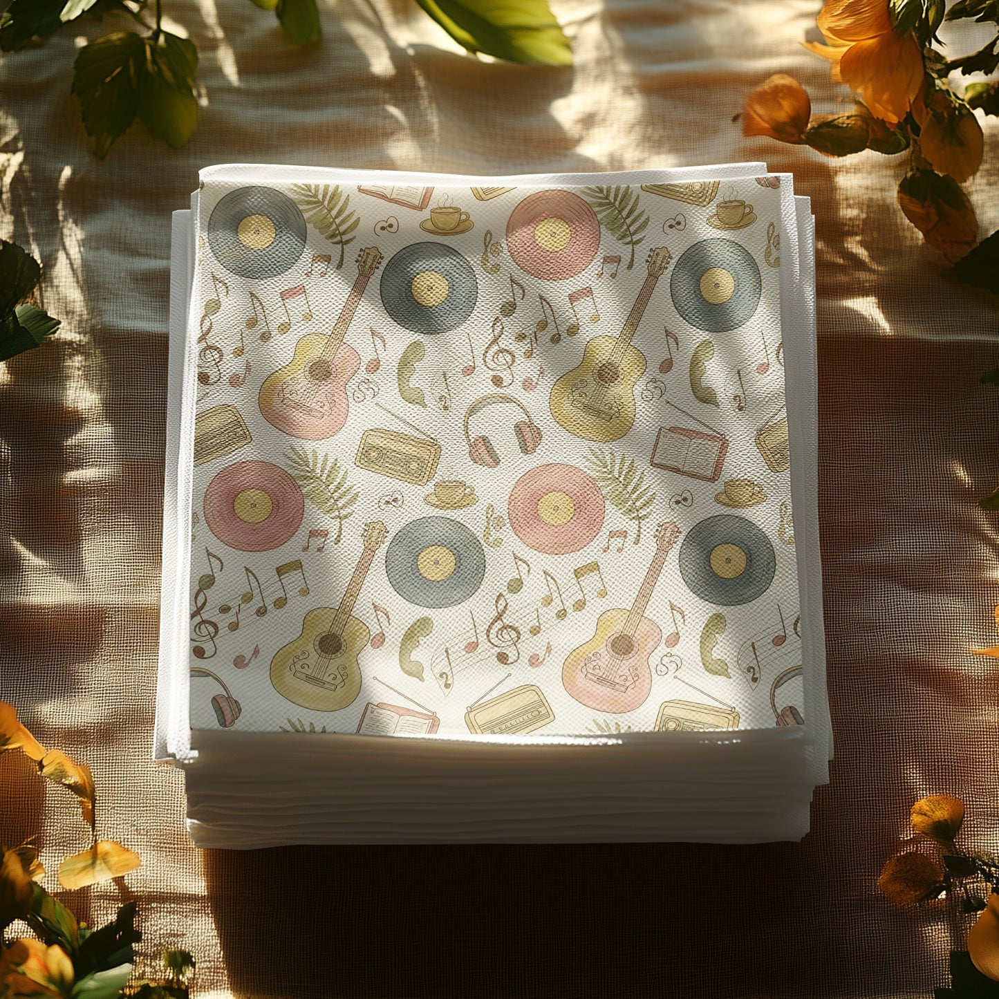 Vintage Music Theme Decorative Napkins product