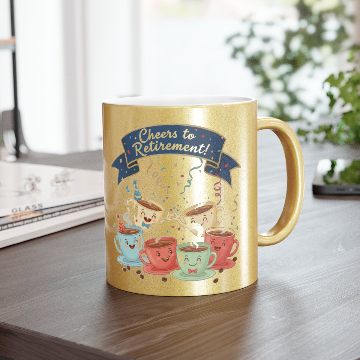 Cheers To Retirement Colorful Coffee Mug