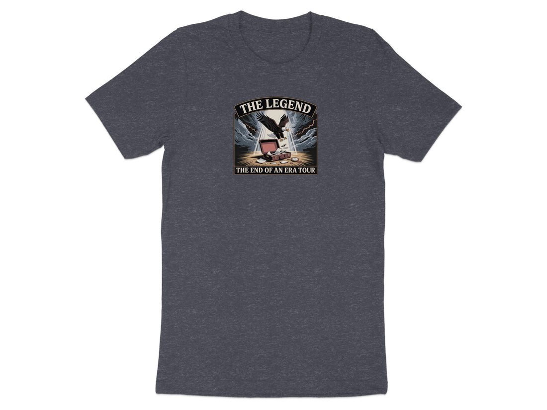 The Legend The End of An Era Tour | Dark Heaterh Color Bella T-Shirts - Retiree Gifts Retirement Party