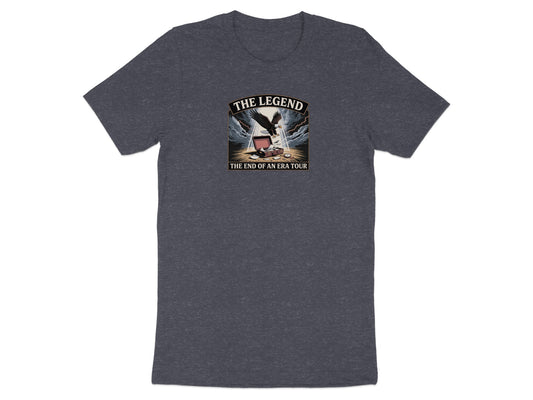 The Legend The End of An Era Tour | Dark Heaterh Color Bella T-Shirts - Retiree Gifts Retirement Party
