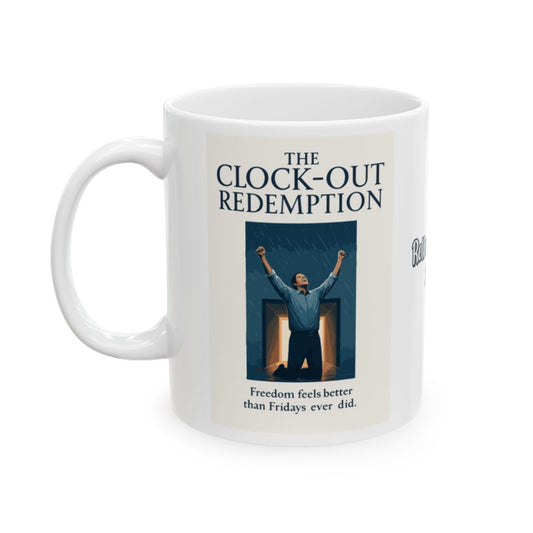 THE CLOCK-OUT REDEMPTION Freedom feels better than Fridays ever did | Personalized Microwavable Ceramic Mugs 11oz 15oz 20oz - Retiree Gifts Retirement Party