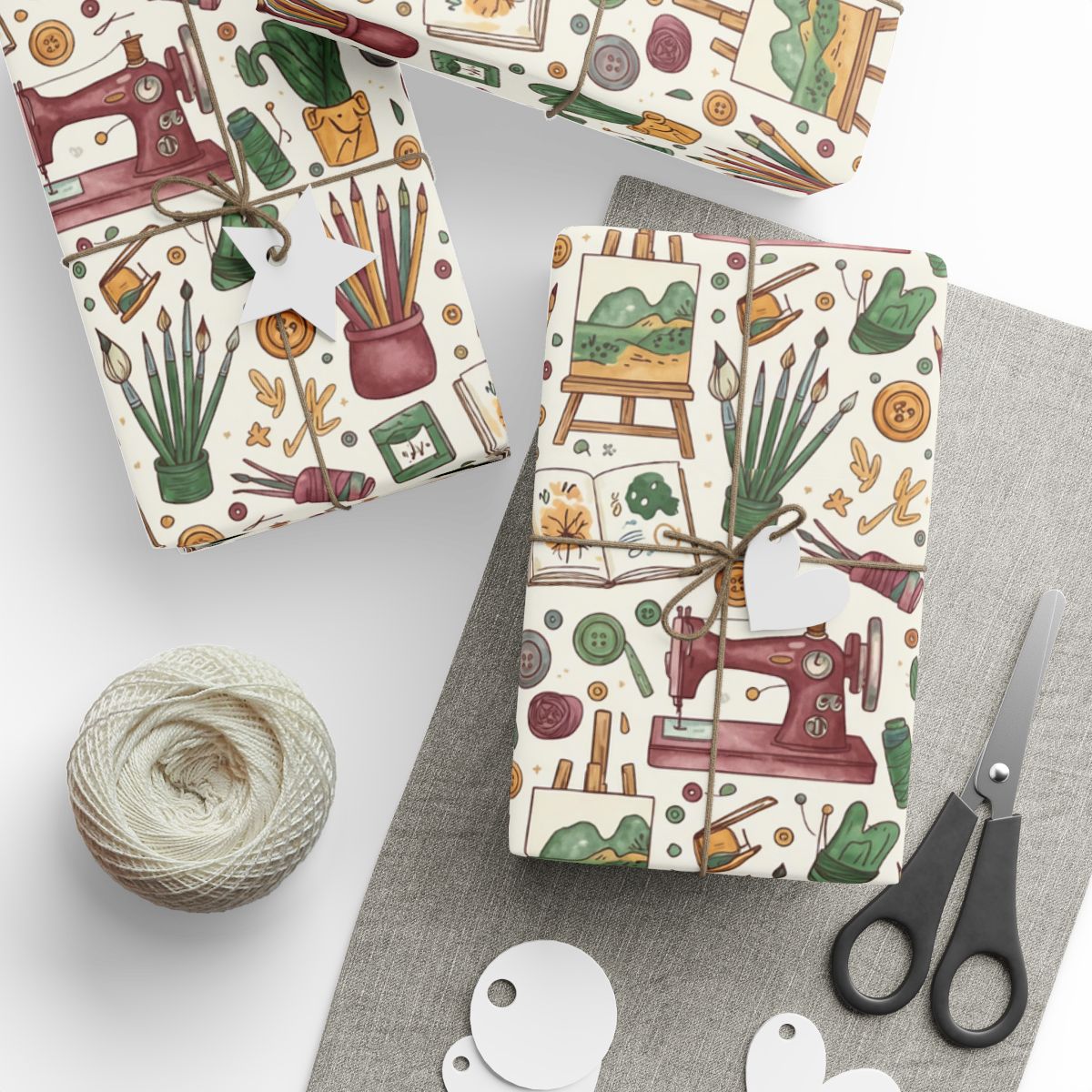 Artistic Sewing and Crafting Illustrated Gift Wrap