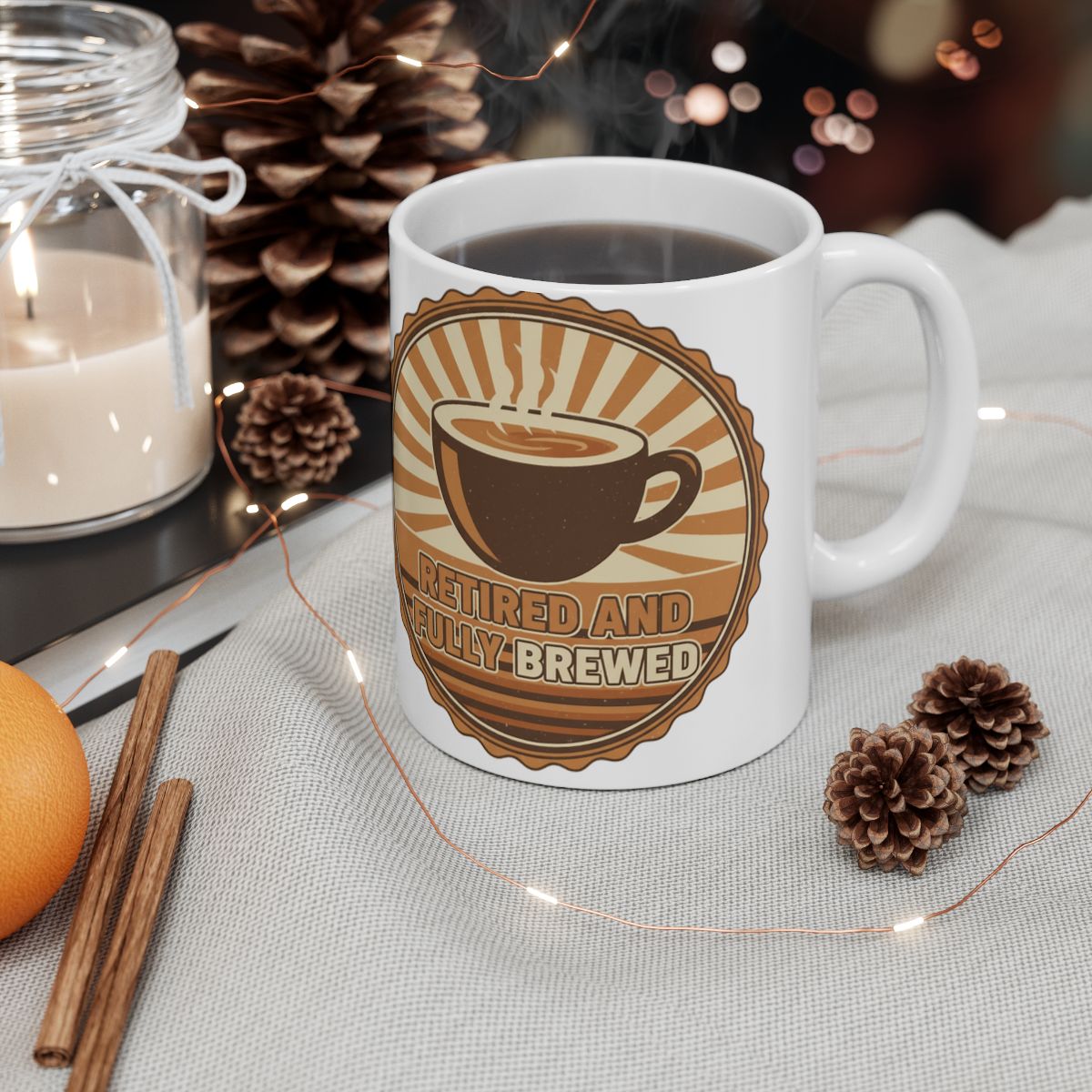 Retired and Fully Brewed Coffee Mug Perfect for Morning