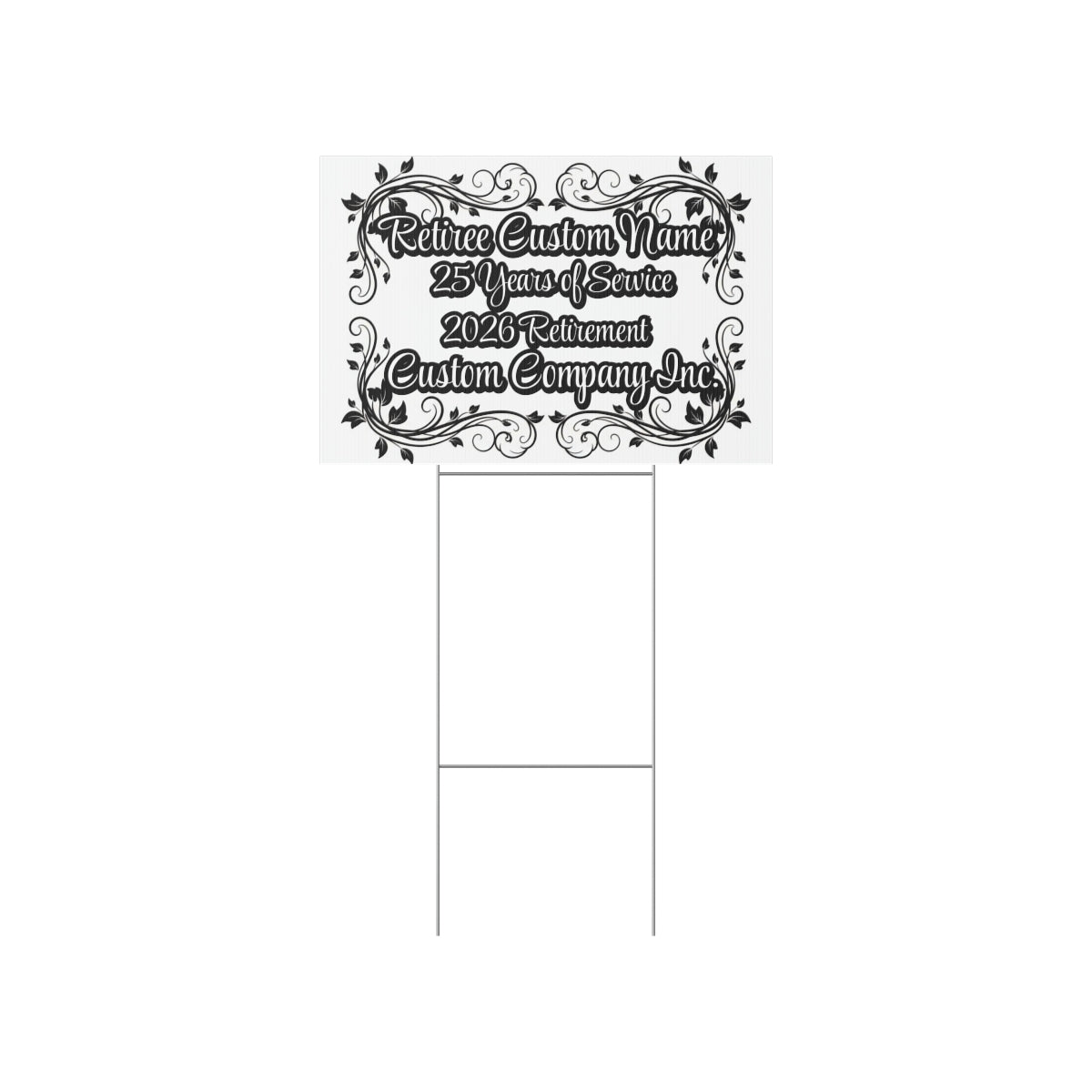 Retiree Custom Name Retirement Yard Sign product