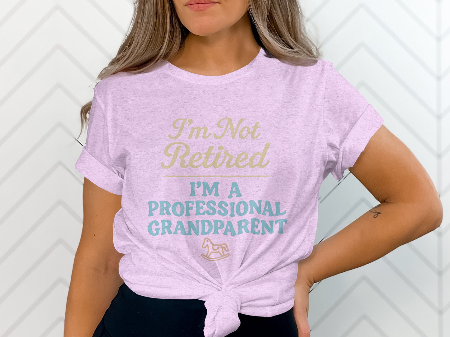 I'm Not Retired I'm A Professional Grandparent | Retirement Is Not | Perfect Gift for Grandparents Soft Color Bella T-Shirts - Retiree Gifts Retirement Party