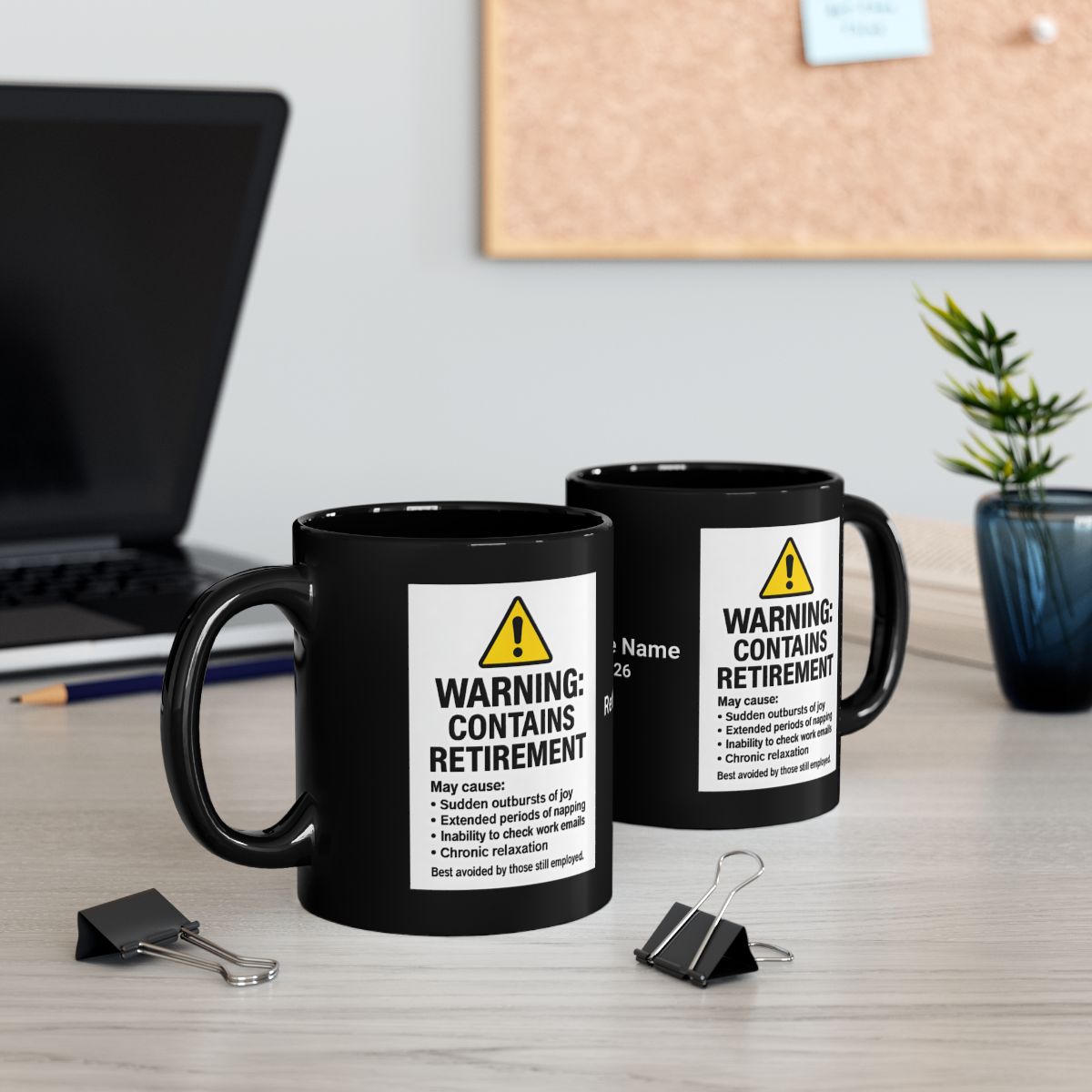 Warning Contains Retirement Funny Office Mug